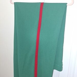 Ladies Pants Suit with Red Accent Stripe